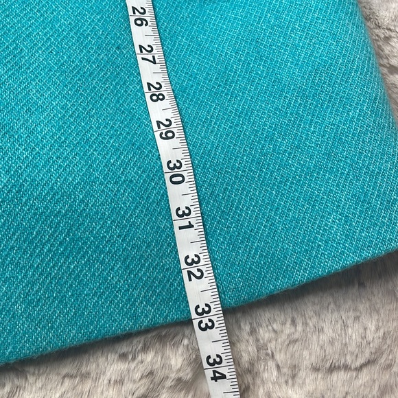 Talbots | Turquoise Wool Blend Flounce Sleeve Jacket - Picture 13 of 14